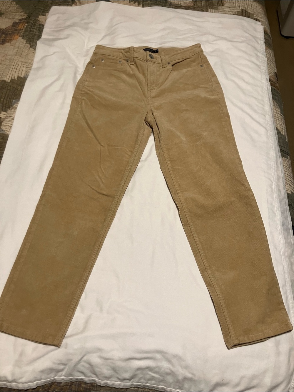 Vineyard Vines Women's Straight Leg Corduroy Pants in Tan